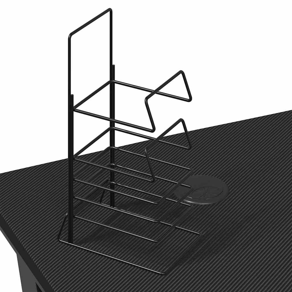 Gaming Desk with K Shape Legs Black 110x60x75 cm